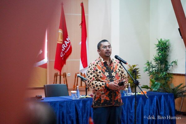 ketua dewan pendiri Rudi Sembiring Meliala Memberikan Sambutan Acara Rapat Pendirian GARANSI