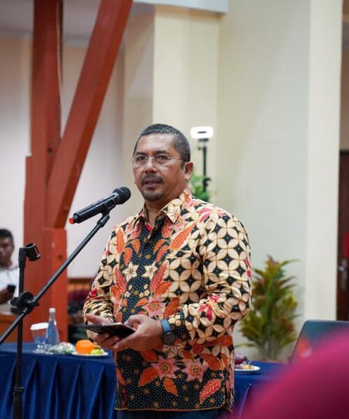 ketua dewan pendiri Rudi Sembiring Meliala Memberikan Sambutan Acara Rapat Pendirian GARANSI